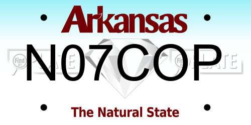 N07COP Arkansas License Plate