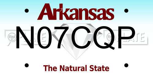 N07CQP Arkansas License Plate