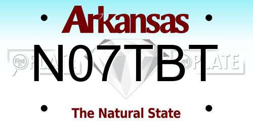 N07TBT Arkansas License Plate
