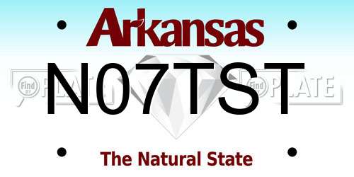 N07TST Arkansas License Plate