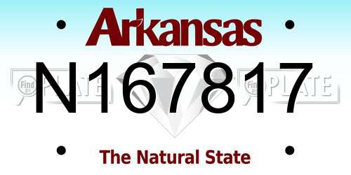 N167817 Arkansas License Plate