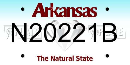 N20221B Arkansas License Plate