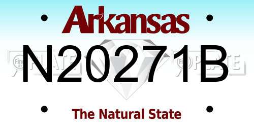 N20271B Arkansas License Plate