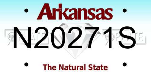 N20271S Arkansas License Plate