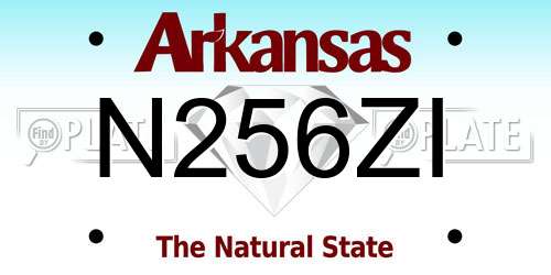 N256ZI Arkansas License Plate