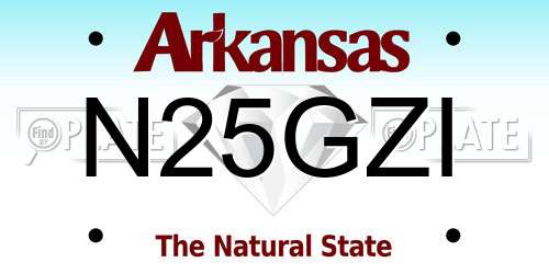 N25GZI Arkansas License Plate