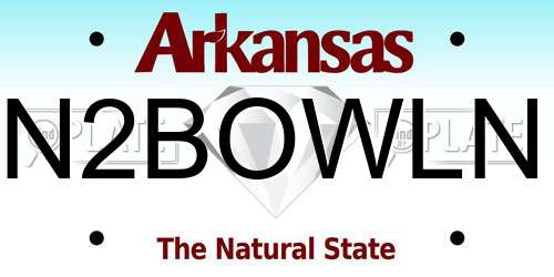 N2BOWLN Arkansas License Plate