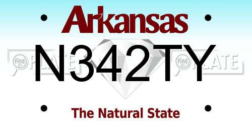 N342TY Arkansas License Plate