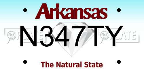 N347TY Arkansas License Plate