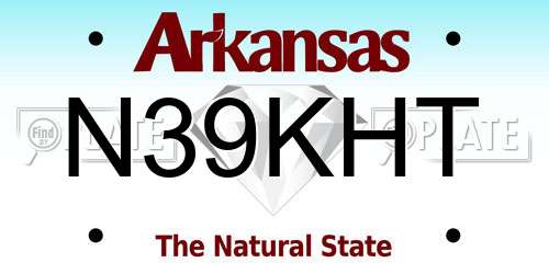 N39KHT Arkansas License Plate