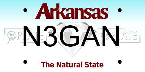 N3GAN Arkansas License Plate