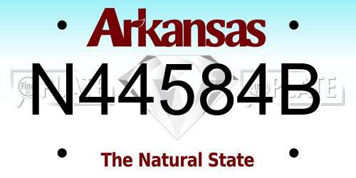 N44584B Arkansas License Plate