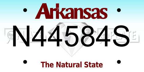 N44584S Arkansas License Plate