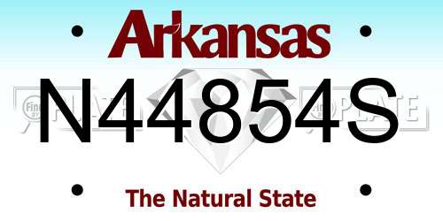 N44854S Arkansas License Plate