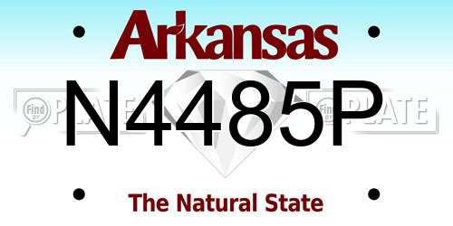 N4485P Arkansas License Plate