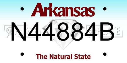 N44884B Arkansas License Plate