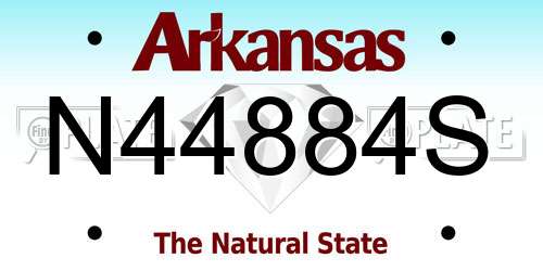 N44884S Arkansas License Plate