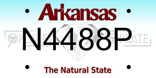 N4488P Arkansas License Plate