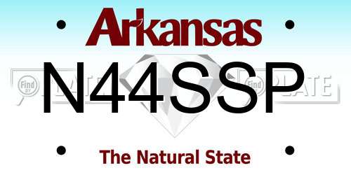 N44SSP Arkansas License Plate