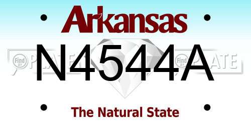 N4544A Arkansas License Plate