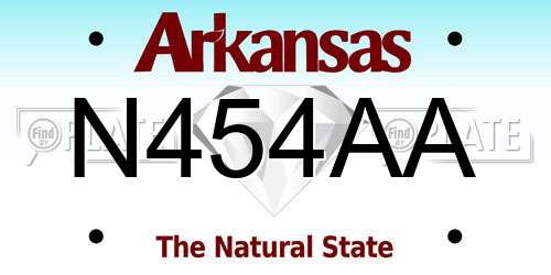 N454AA Arkansas License Plate