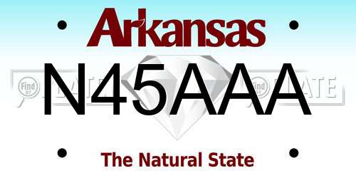 N45AAA Arkansas License Plate