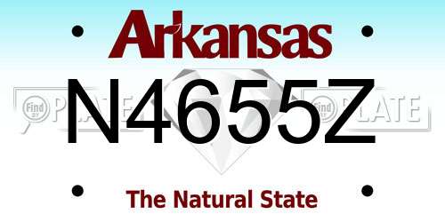 N4655Z Arkansas License Plate