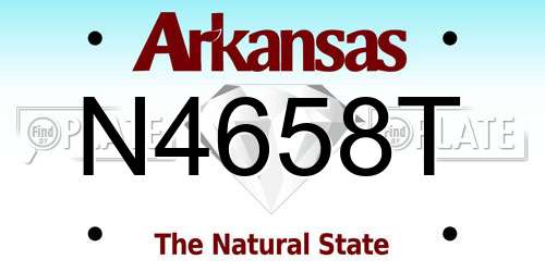 N4658T Arkansas License Plate