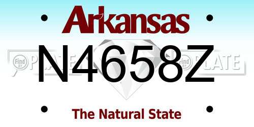 N4658Z Arkansas License Plate