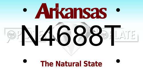 N4688T Arkansas License Plate