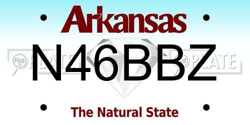 N46BBZ Arkansas License Plate