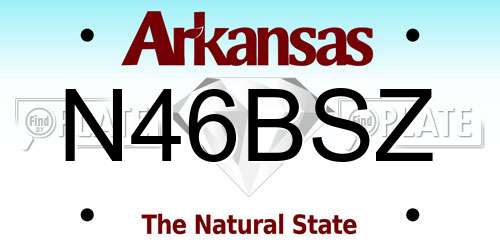 N46BSZ Arkansas License Plate