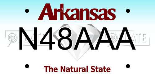 N48AAA Arkansas License Plate