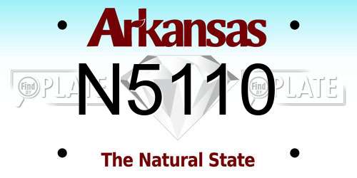 N5110 Arkansas License Plate