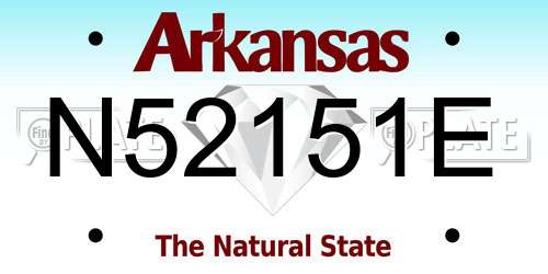 N52151E Arkansas License Plate