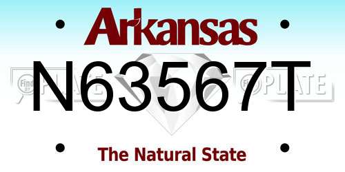 N63567T Arkansas License Plate
