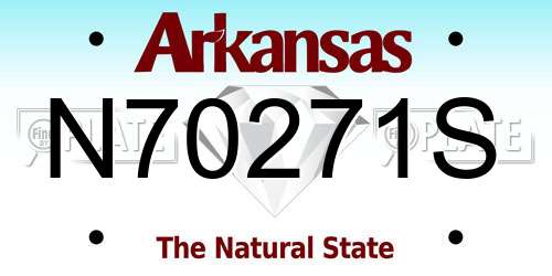 N70271S Arkansas License Plate