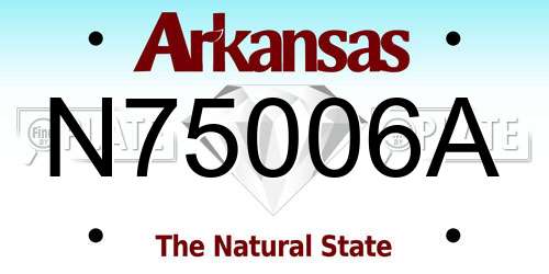 N75006A Arkansas License Plate