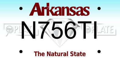N756TI Arkansas License Plate