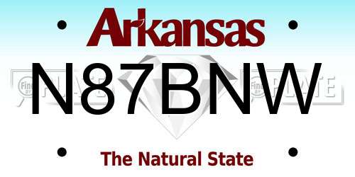 N87BNW Arkansas License Plate