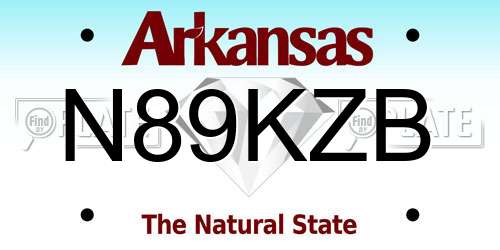N89KZB Arkansas License Plate