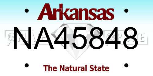 NA45848 Arkansas License Plate