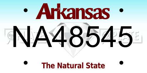 NA48545 Arkansas License Plate