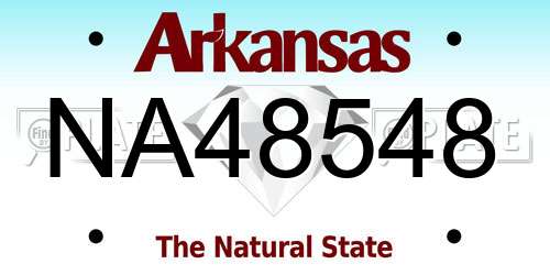 NA48548 Arkansas License Plate