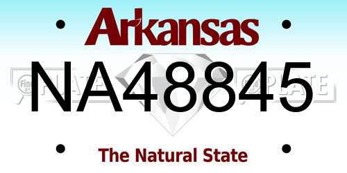 NA48845 Arkansas License Plate