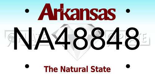 NA48848 Arkansas License Plate