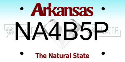 NA4B5P Arkansas License Plate