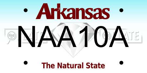 NAA10A Arkansas License Plate