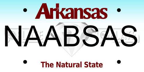 NAABSAS Arkansas License Plate