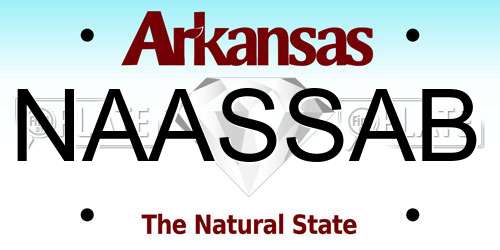 NAASSAB Arkansas License Plate